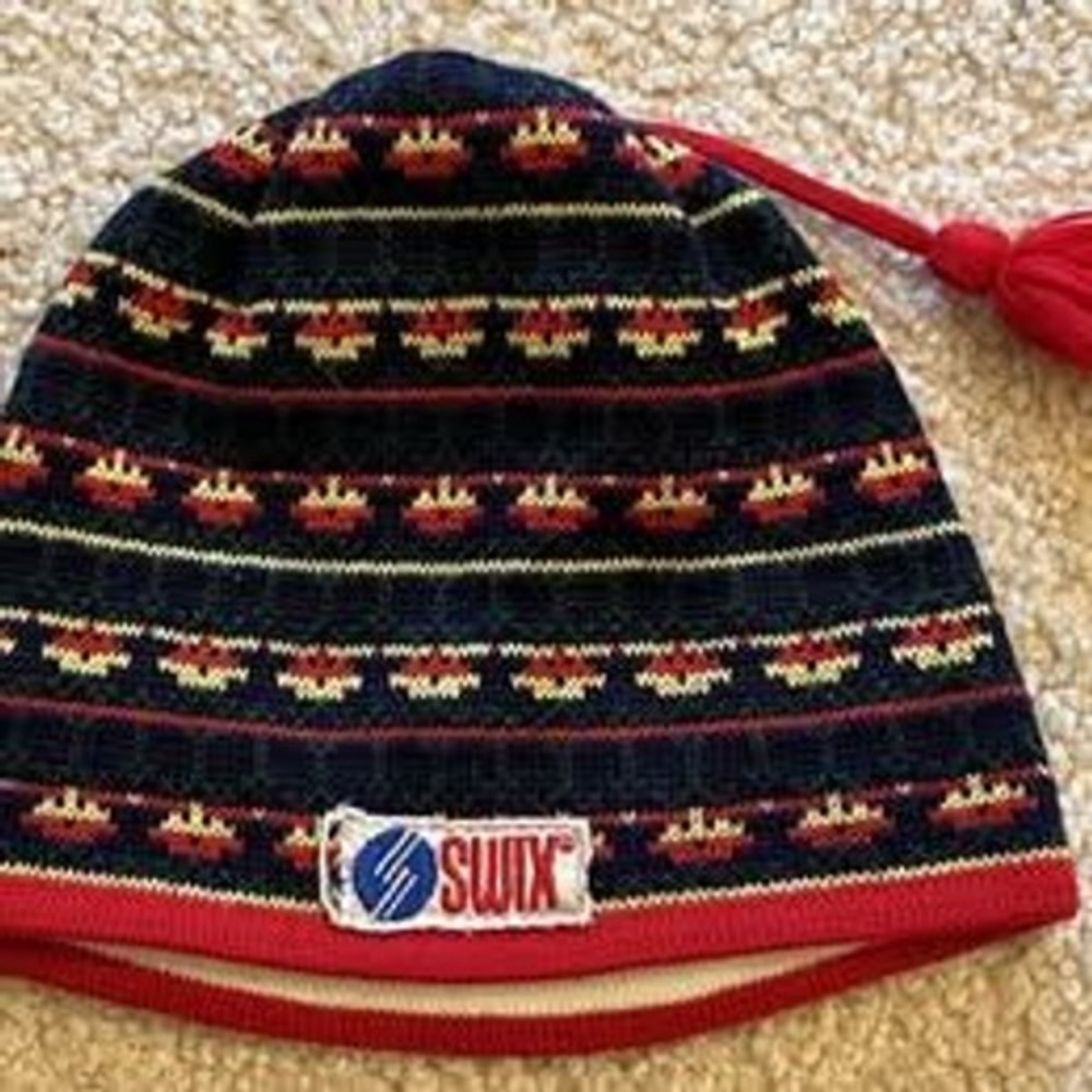 Vintage SWIX Wool Blend Swedish Nordic Ski Winter Hat - Picture 3 of 4